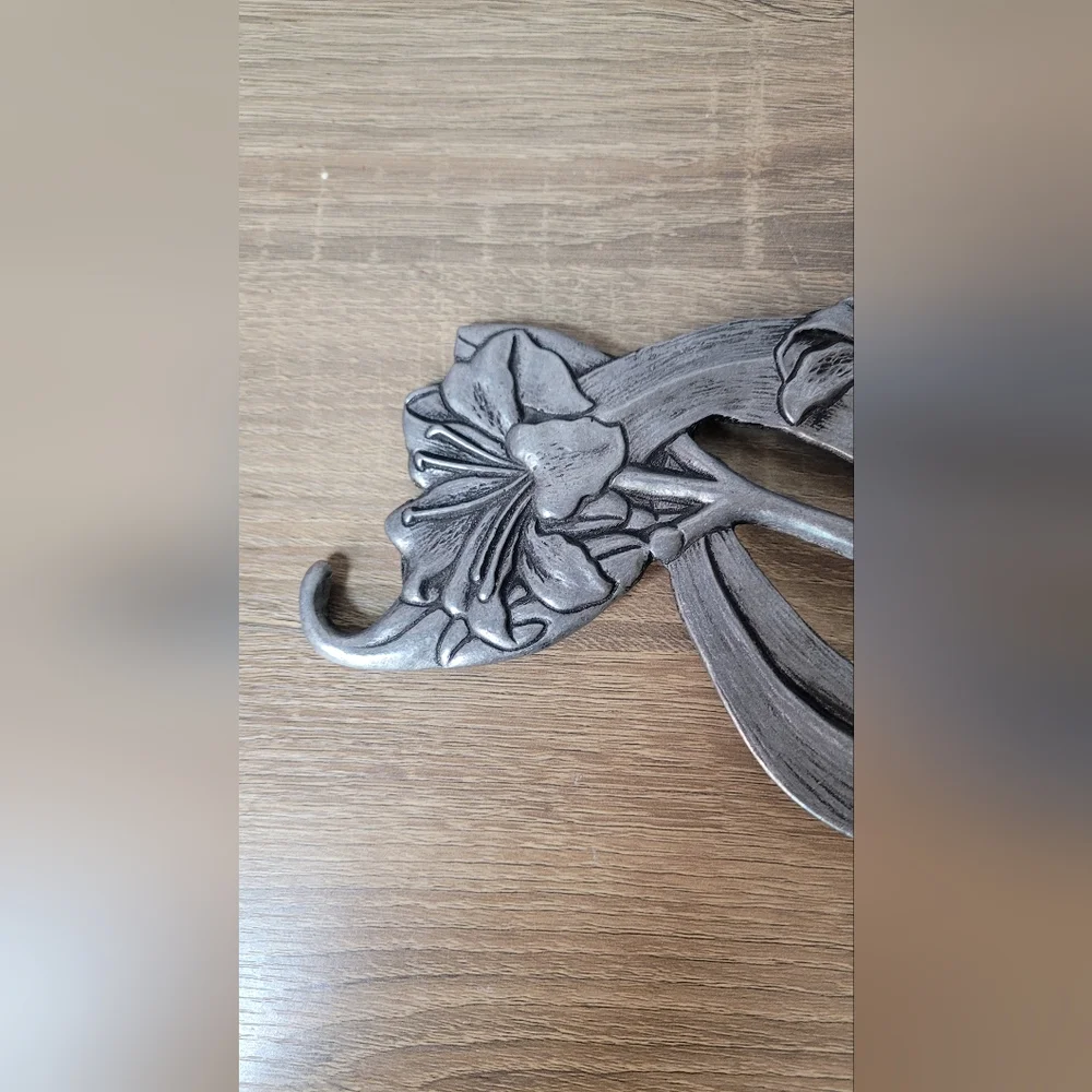 Hanging Plant Bracket Elegant Silver Wall Decor Hook